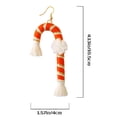 thumbnail image 2 of Pendientes Tejidos De Navidad Con Forma De Muleta, Pendientes Bohemios Tejidos Con Borlas, Pendientes Colgantes Trenzados Hechos A Mano Para Mujeres Y Niñas matsuzay AP007544-01, 2 of 6