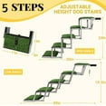 thumbnail image 2 of Dog Stairs for Car, Portable Folding Dog Steps with Non-Slip Grass Rug for Cars, SUV, Trucks for Large Dogs, Lightweight Pet Ramps Supports Up to 200 lbs, 2 of 7