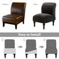 thumbnail image 3 of Shanna Armless Chair Slipcover Stretch Velvet Accent Chair Covers Slipper Couch Slipcovers Removable Furniture Protector, Gray, 3 of 11