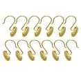 thumbnail image 5 of Utopia Alley HK28GD Rust Resistant Shower Curtain Hooks Rings for Bathroom, Gold - Set of 12, 5 of 10