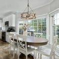 thumbnail image 4 of LNC 3-Light Drum Wood Chandelier Rustic&Farmhosue Style for Kitchen Island, 4 of 11