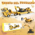 thumbnail image 7 of UQN Construction Vehicles Boys Toy Playsets, Construction Truck with Excavator Toy & Bulldozer Toy, Sounds and Lights, Kids Christmas&Birthday Gifts for 3 4 5 6 Years Old Boys, 7 of 7