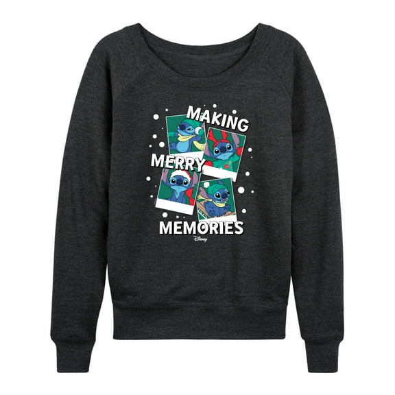 Lilo & Stitch - Making Merry Memories - Women's Lightweight French Terry Long Sleeve Shirt