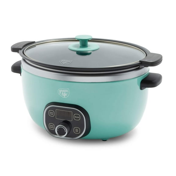GreenLife Healthy Duo Slow Cooker | Turquoise