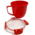 thumbnail image 2 of 2 Microwave Bowl Lock Lid 32.1oz Plastic Soup Mug Container Food Storage Freezer, 2 of 5