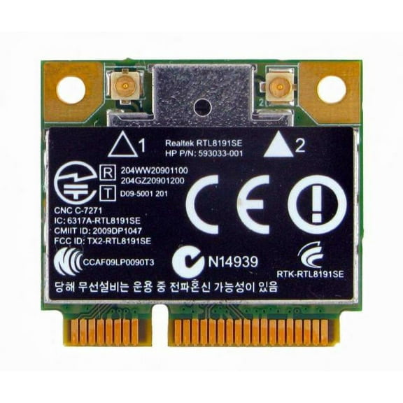 593533-001 HP RTL8191se Half Mini PCIe Wlan Wireless Wifi Card