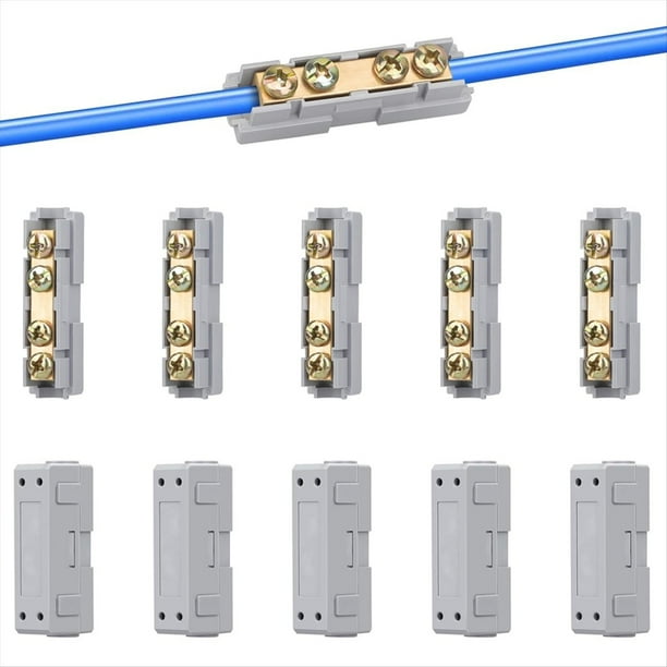 Kit de Tuercas de Conector de Cable de 10 Piezas 10 AWG, Terminal de Conexión de Cableado Rápido de 60 A, Terminal de Conexión de Cableado Rápido de Empalme