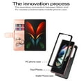 thumbnail image 6 of Allytech Galaxy Z Fold 5 Case Wallet, PU Leather Glitter Bling Shockproof Stand Hand Wrist Zipper Pocket Wallet Case Cover Case for Samsung Galaxy Z Fold 5 5G - Rosegold, 6 of 6