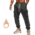 thumbnail image 2 of Pantalones largos para hombre, de color liso, con cordón, informales, de moda, largos, para hombre, 2 of 9