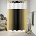 thumbnail image 6 of No Hook Shower Curtain, Yellow Black Ombre Shower Curtains for Bathroom with See Through Top Window, Modern Gradient Abstract Art Waterproof & Washable Bath Curtain Stall 48"x72", 6 of 9