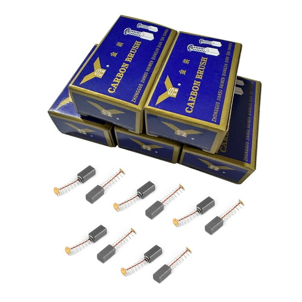 5 pares de cepillos de carbón CB56 10 x 5 x 5 mm para herramientas eléctricas