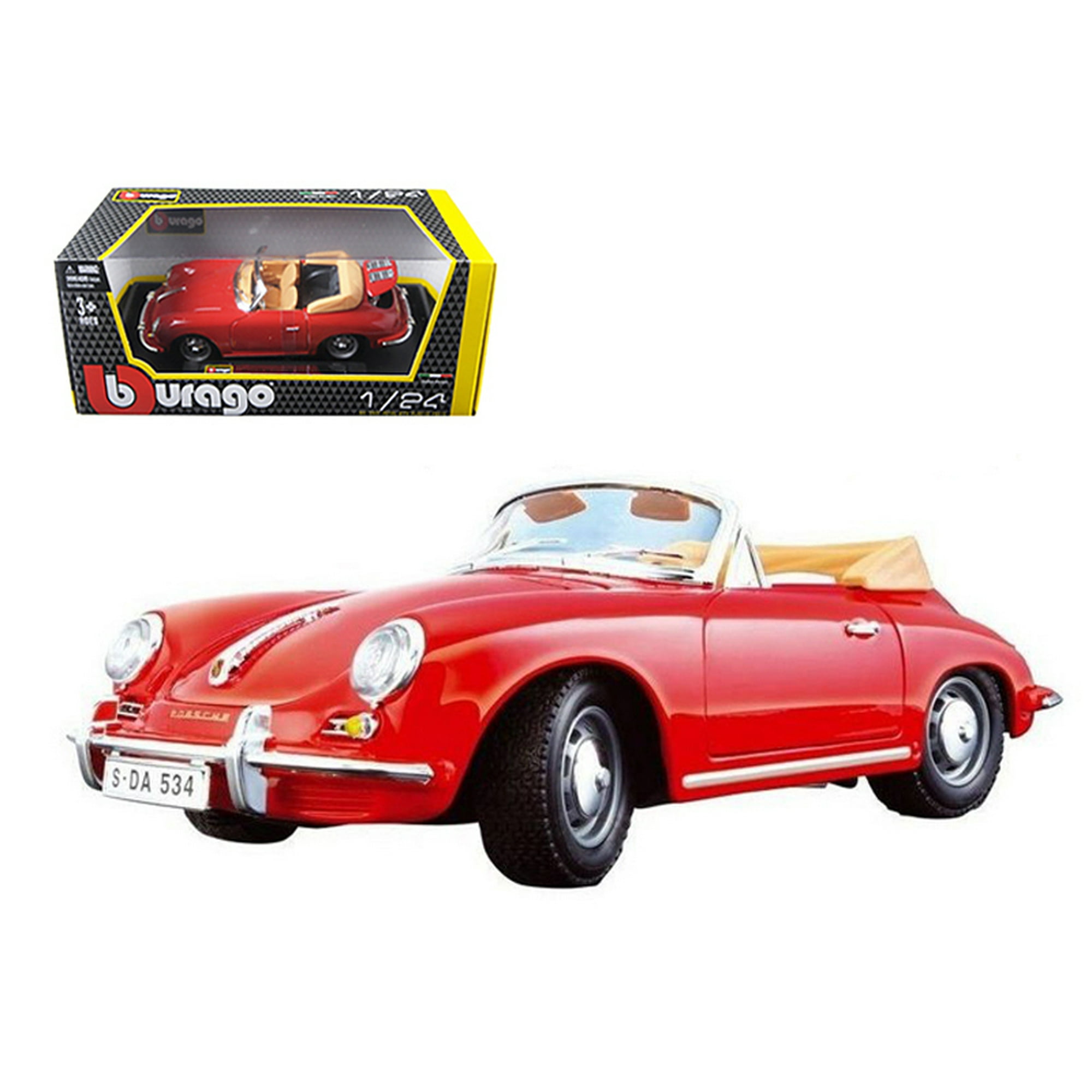 Lot De 2 Miniatures Burago 1:18 – Porsche 1961 Coupé + Cabriolet – Collection Or