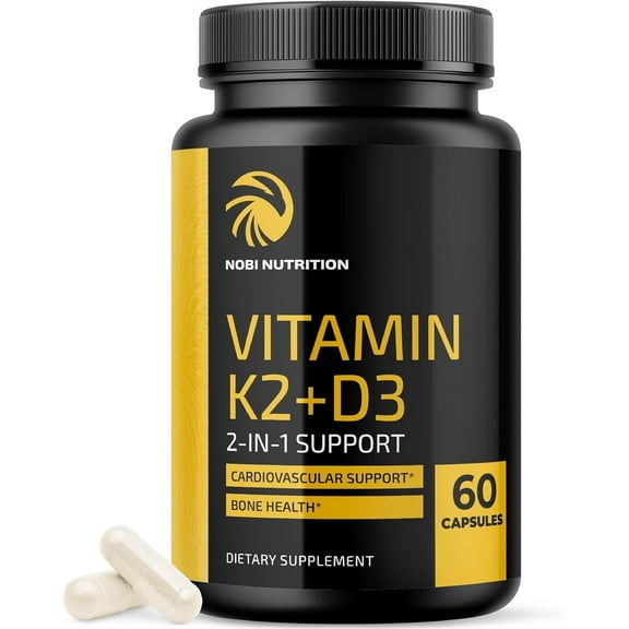 Vitamin D3 K2 5000 IU to Support Immune System, Strong Bones & Teeth | Vitamin D3K2 with Calcium & BioPerine | K2 D3 Vitamin Supplement | 60 Ct