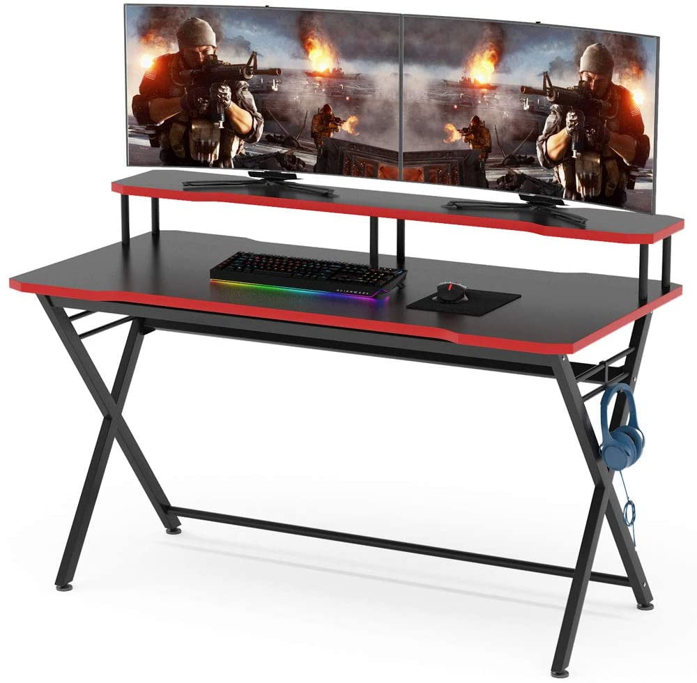  Gaming Computer Desk Stand with Dual Monitor