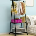 thumbnail image 5 of Miogawg Clothes Rack With Wheels, Rolling Clothing Rack For Hanging Clothes, Metal Garment Rack With Storage Shelf, Heavy Duty Drying Rack, Clothes Storage And Display, 5 of 6