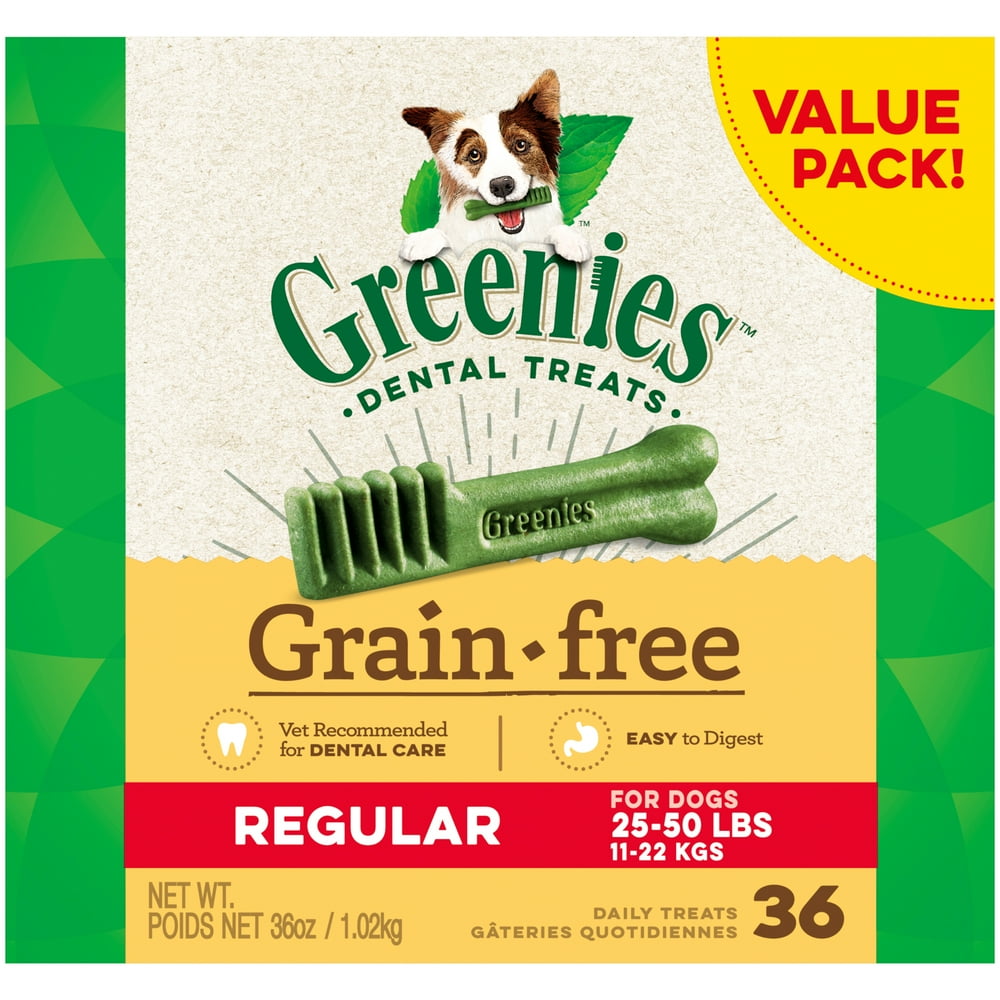 GREENIES Grain Free Regular Natural Dog Dental Care Chews Oral Health
