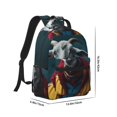 thumbnail image 2 of Rocae Surrealist Goat for Comfortable Student Backpack - Lightweight ,Durable School Bag Ideal for Middle School, High School, and College, 2 of 6