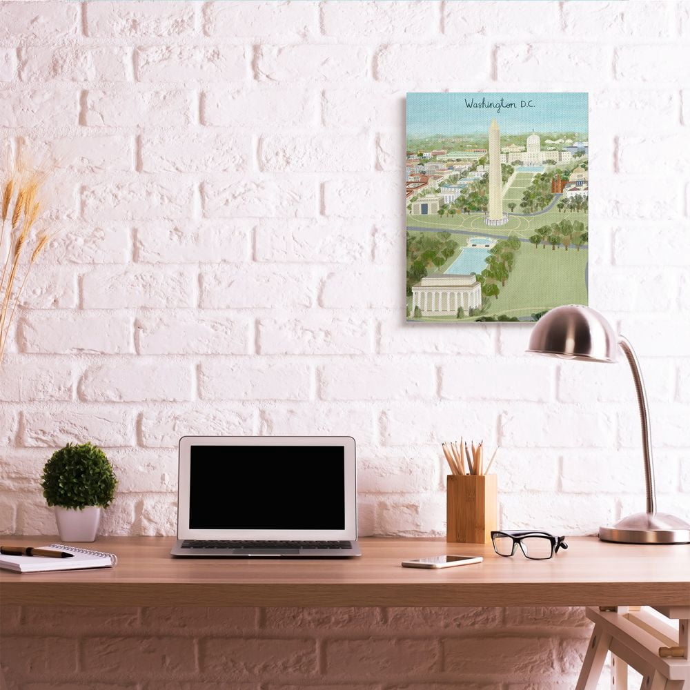 Stupell Industries Architecture and Landmarks of Washington D.C. Illustration Designed by Carla Daly