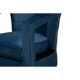 thumbnail image 7 of Baxton Studio Neville Modern Luxe and Glam Navy Blue Velvet Fabric Upholstered and Gold Finished Metal Armchair, 7 of 7