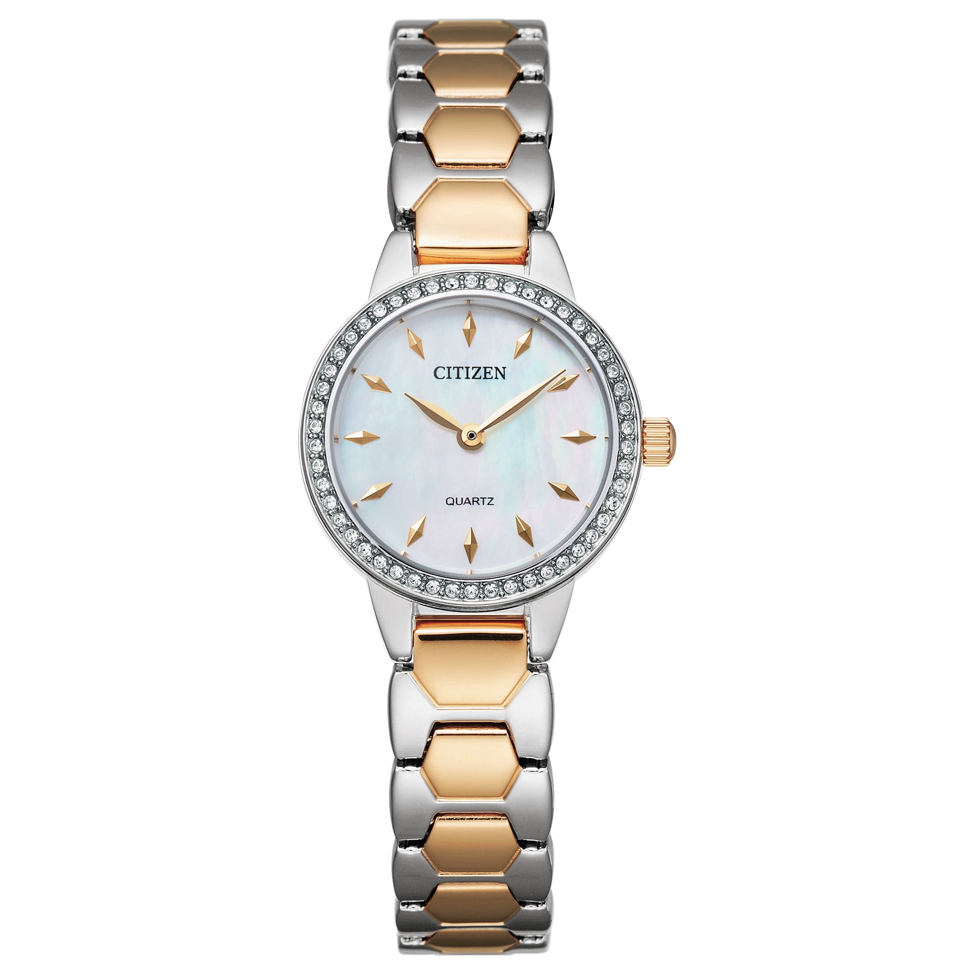 Citizen Women's Quartz Two-Tone Crystal Accent Watch EZ7016-50D
