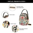 thumbnail image 4 of FORMRS Crossbody Bag for Women Quilted Travel Shoulder Cell Phone Purse with Chain Strap Handbag, Beige Red Floral, 4 of 7