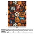 thumbnail image 4 of HENGT Basketball Blanket Basketball Decor Throw Blankets Cozy  Flannel Blanket Soft Warm Plush Lightweight Bedding Basketball Stuff Gifts for Boys Girls Men Women Teens for Couch Sofa Bed, 4 of 6