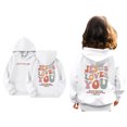 thumbnail image 3 of Kids Girls Hoodies Jesus Loves You Sweatshirt Long Sleeve Graphic Sweatshirt Fashion Oversize Pullover Top Winter Clothes Clothes for Girls 5-6 Years Cute&nbsp;Boy Girl&nbsp;Clothing, 3 of 9
