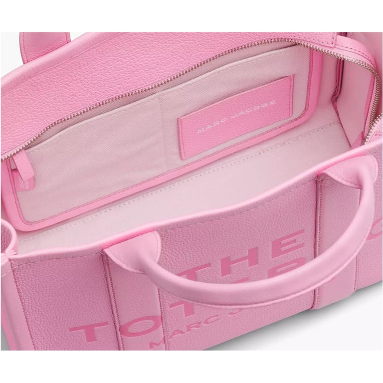 Marc Jacobs Womwns The Leather Medium Tote Bag Fluro Candy Pink