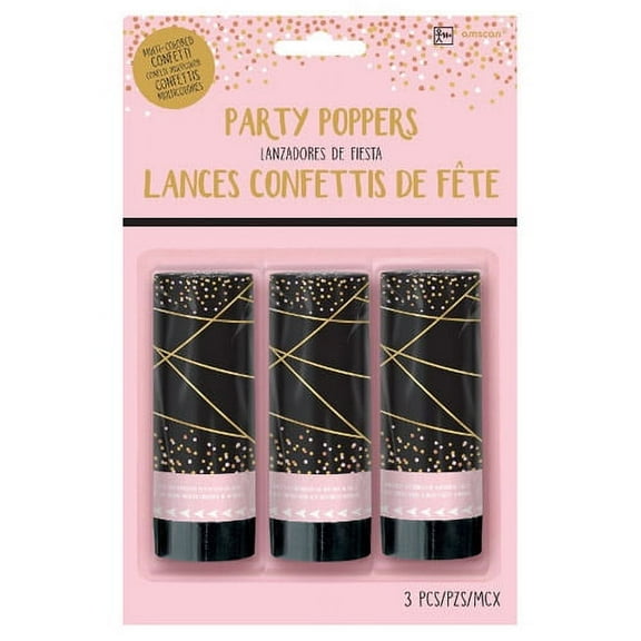 Sixteen Blush Confetti Party Poppers (3)