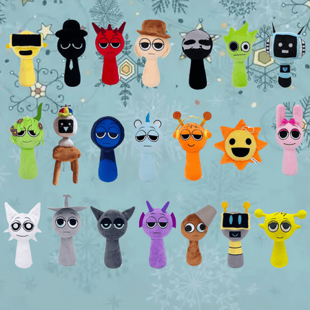 9.8 Inch Sprunki Raddy Plush Cartoon Incredibox Sprunki Games Plushies Toy for Boys Girls Soft Stuffed Animal Pillow Doll Gifts for Fans Kids Christmas Gifts for Kids