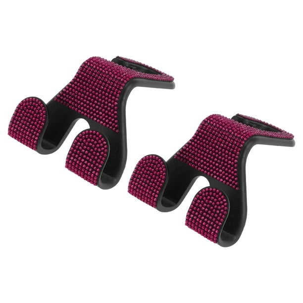 Gancho para Reposacabezas de Asiento de Automóvil Universal 2 Pcs, ABS Resistente, Rojo Rosa