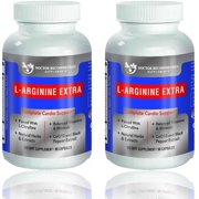 High Quality L-Arginine 1000 MG Nitric Oxide Formula by Doctor Recommended Supplements - Supports Cardio Health, Nitric Oxide Production, Stamina & More - 2 Pack