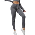 thumbnail image 4 of Guardurnaity Mallas acanaladas para mujer, sin costuras, con cordón, para correr, Yoga, cintura alta, pantalones de chándal deportivos, medias Type4 NO4, 4 of 6