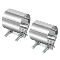 2pcs Exhaust Clamp 3" Stainless Steel Lap Joint Band Clamp Exhaust Pipes Connection with M10 Screws for Car Muffler Elbow Pipes