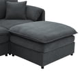 thumbnail image 5 of MAYEERTY 136" Chenille Modular Sectional Sofa - U-Shaped Wide Seat with Double Cushions/Movable Ottomans, 6-Seat for Living Room, 3 Colors, 5 of 19