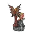 thumbnail image 3 of Ruby Red Fairy And Dragon LED Lighted Geode Resin Statue 8.5 Inches High, 3 of 3
