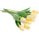 thumbnail image 3 of Real Touch Tulip Flowers 10Pcs Light Yellow Decorative Item Wedding Decor Housewarming Gift, 3 of 4