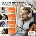 thumbnail image 4 of BLACK+DECKER Memory Foam Travel Pillow, Ergonomic Cervical Neck Pillow, Gray, 4 of 8
