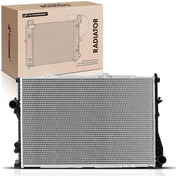 A-Premium Engine Coolant Radiator Assembly Compatible with BMW E38 E39 Series 528i, 540i, 740i, 740iL, 750iL, 850Ci, 1994-1999, Manual Transmission, Replace# 17111702969