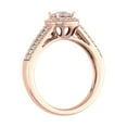 thumbnail image 2 of 1/2 Carat Prong Set Diamond Cushion Cut Halo Engagement Ring in 10K Rose Gold (Ring Size 4.25), 2 of 6