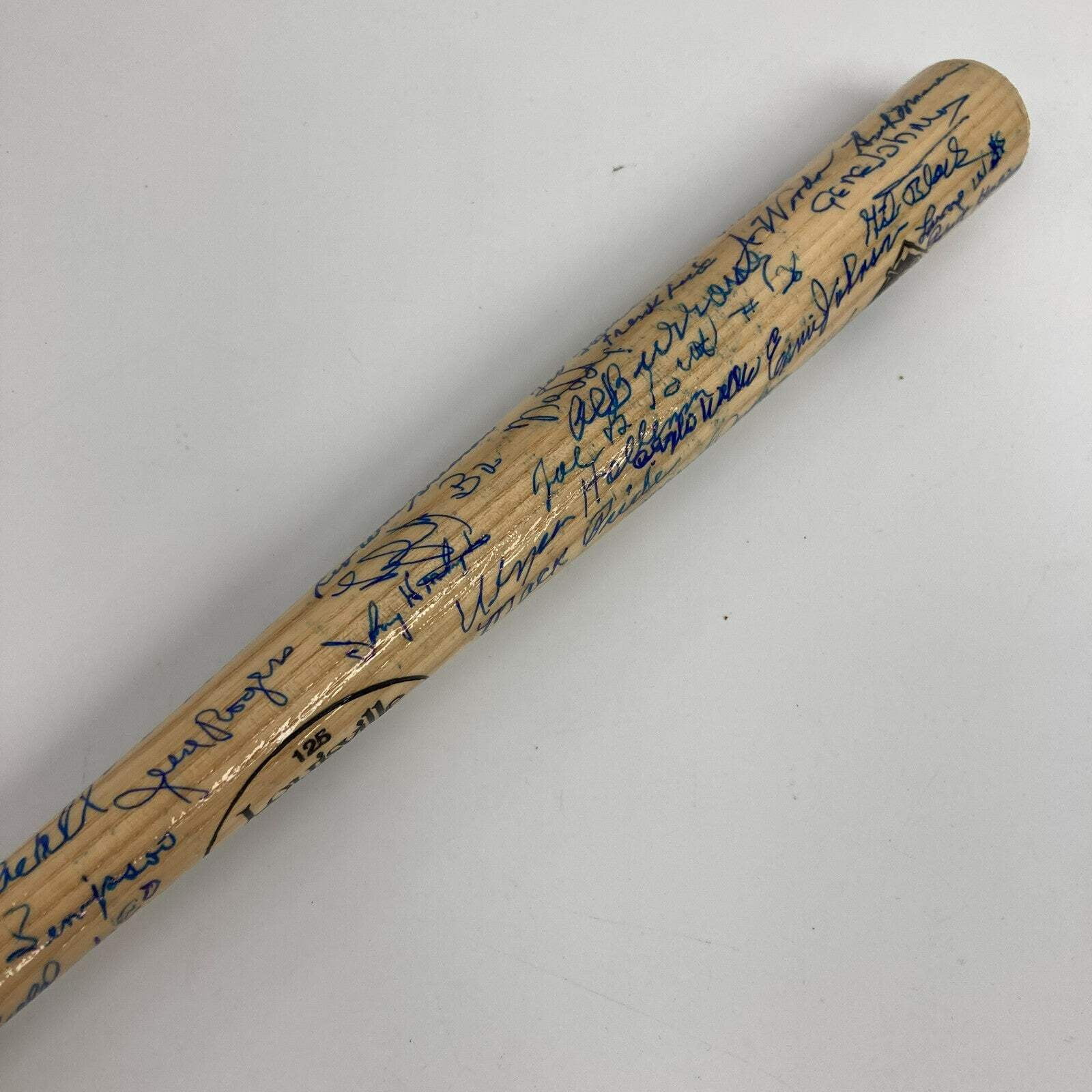 Negro League Legends Multi Signed Mini Baseball Bat 65 Signatures JSA COA