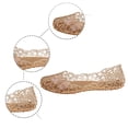 thumbnail image 6 of Xijirk Sandals Women Jelly Hollow Carved Translucent Floral Detail Flat Sole Casual Shoes for Daily and Beach Wear,7, 6 of 9