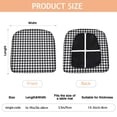 thumbnail image 3 of Black White Gingham Checkered Seat Covers for Dining Room Chairs Set Of 4,Stretch Printed Washable Chair Seat Cover with Elastic Ties and Button,Removable Waterproof Couch Cushion Covers, 3 of 6