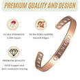 thumbnail image 4 of Wollet Magnetic Cuff Copper Jesus Bracelet for Men and Women, Length 6.3in, 4 of 6