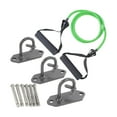 thumbnail image 4 of 3 anclajes de pared para bandas de resistencia con tornillos, ahorran espacio, con banda elástica para ejercicios. Banda Verde, 4 of 9