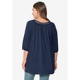 thumbnail image 2 of Ellos Women's Crochet Trim Tunic Tunic, 2 of 6