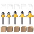 thumbnail image 1 of 5-Piece High-End Alloy Round-Corner Milling Cutter Set with 8mm Shank – Precision Edge Shaping Tools for Versatile Machine Compatibility, Durable for Smooth Radius Cutting in Machining Tasks, 1 of 6