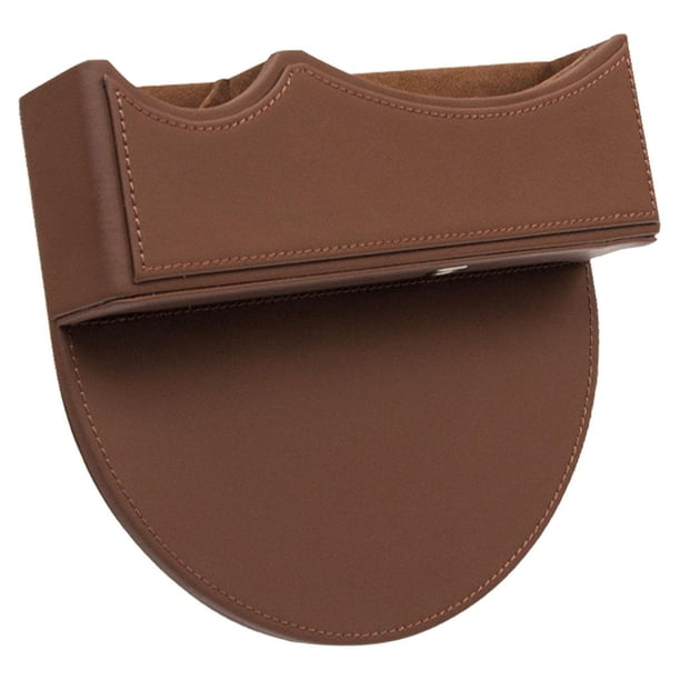 Organizador lateral para consola de almacenamiento de asiento delantero de coche, relleno de hueco para llaves y monedas Marrón rojizo