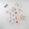 thumbnail image 3 of Kid Boys Chic Animals Printed One-Piece Rash Guard with Sun Hat 2pcs Swimsuit Pool Beach Bathing Suit (Colorful Pineapples, 3), 3 of 5