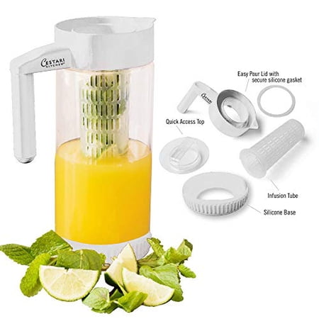 Pitchers: Glass Water Infusion Pitcher | BPA Free Fruit Infuser | Premium Borosilcate